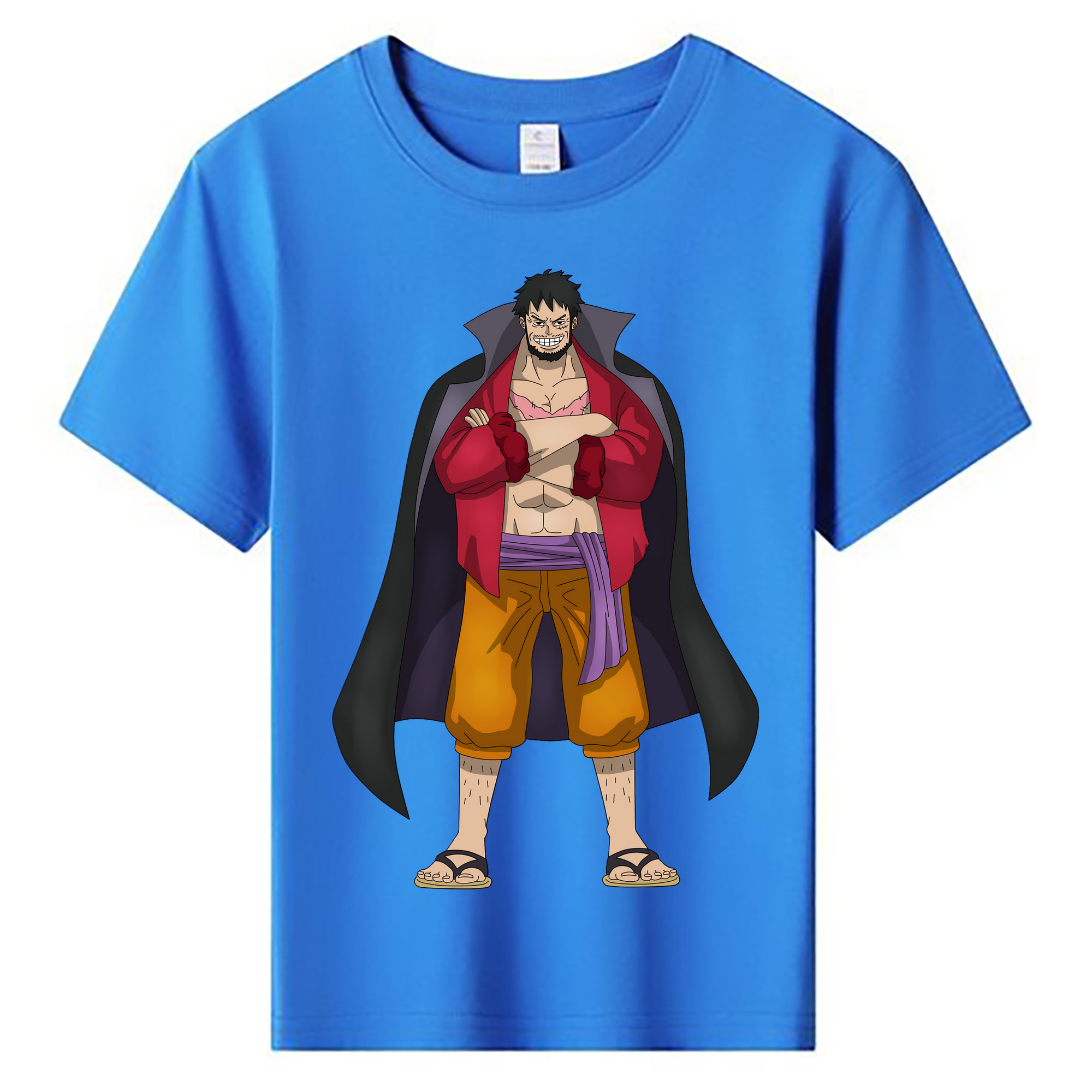 ワンピース モンキー・D・ルフィ ONE PIECE Monkey D. Luffy 綿100％キッズTシャツ（フロントプリント）